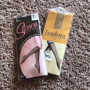 2 Packs of Comfort Top Sheer Knee High Hosiery